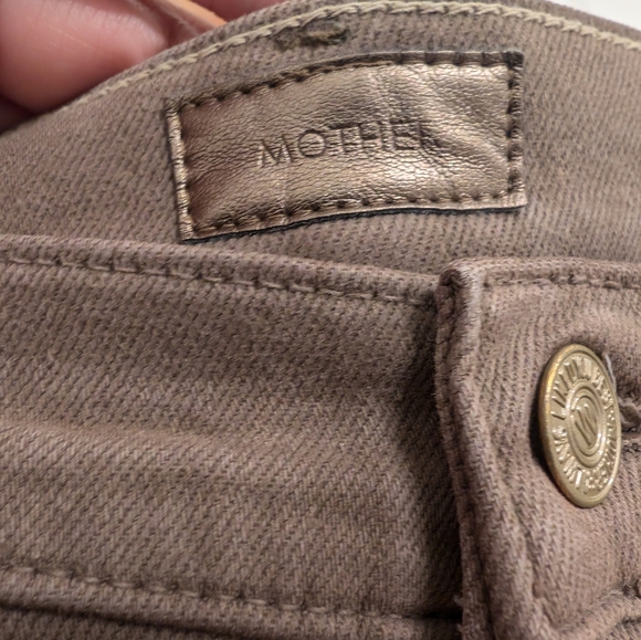 Mother High Waisted Rascal Ankle Step Fray in Olive Green 32" Women's Pants - Picture 4 of 12